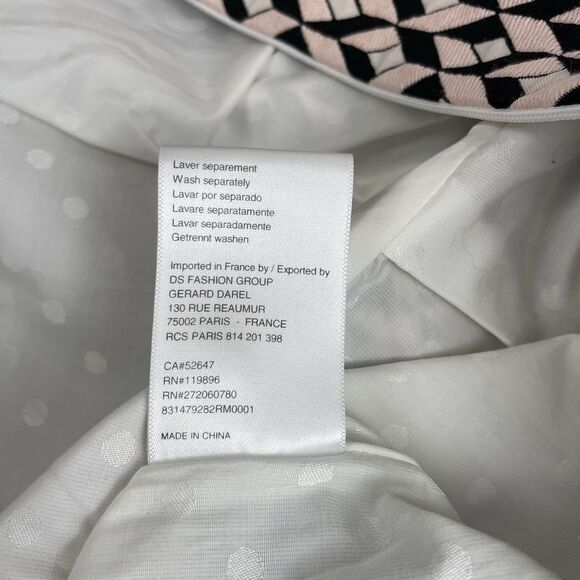 Gerard Darel Pink Black Argyle/Diamond Sun Dress Pleated Midi- 40 - Picture 11 of 13